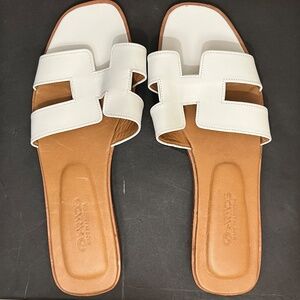 Armos Slide Leather Sandals made in Armenia EU 41 Women's 9.5 10; Men's 8 8.5